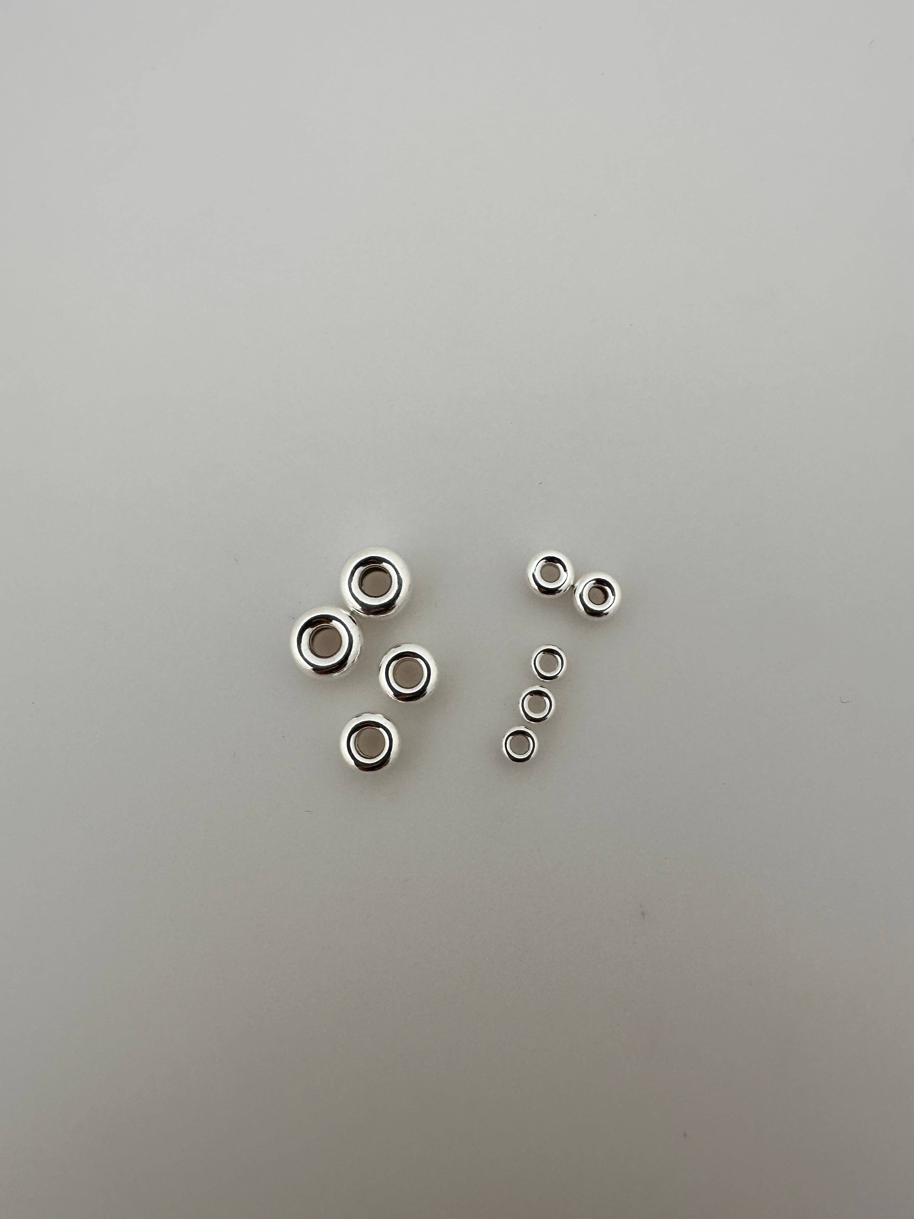 Purity Beads - Wholesale Beads - 925 Sterling Silver Rondelle Spacer Beads | Shiny and Smooth Rondelle Spacers Beads | 5,10,15 and 30Pcs. Per Pack | Available Four Size |2