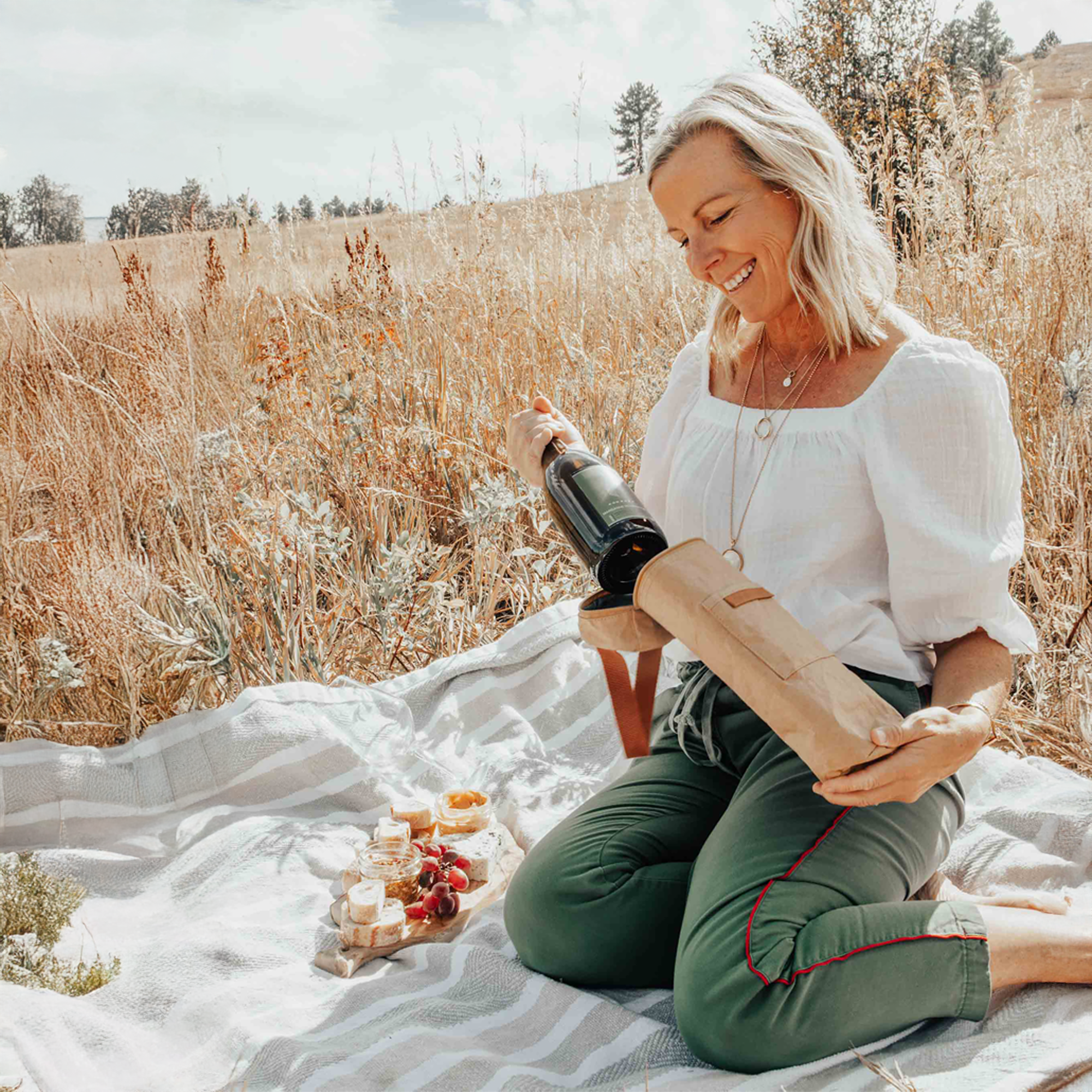 Sahara Insulated Wine & Spirits Cooler Tote, Reusable Vegan Leather for wholesale on Faire1