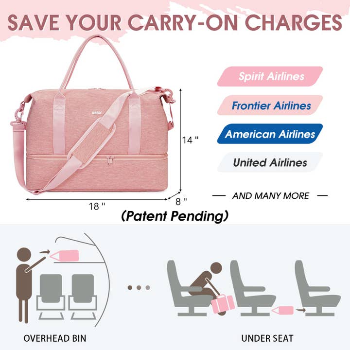 wandf - Wholesale Luggage - WF3417 Travel Bags Set Duffel Bag For Spirit Airlines30