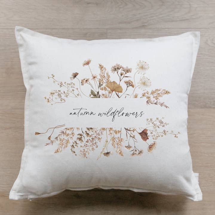 Autumn Wildflowers Pillow for wholesale by DWELL Home Shoppe