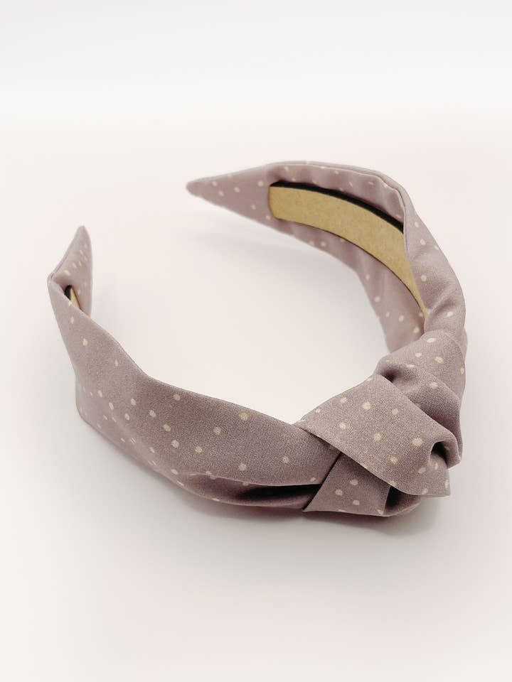 Lavendellila knutna pannband för kvinnor med prickar för wholesale av ELSE