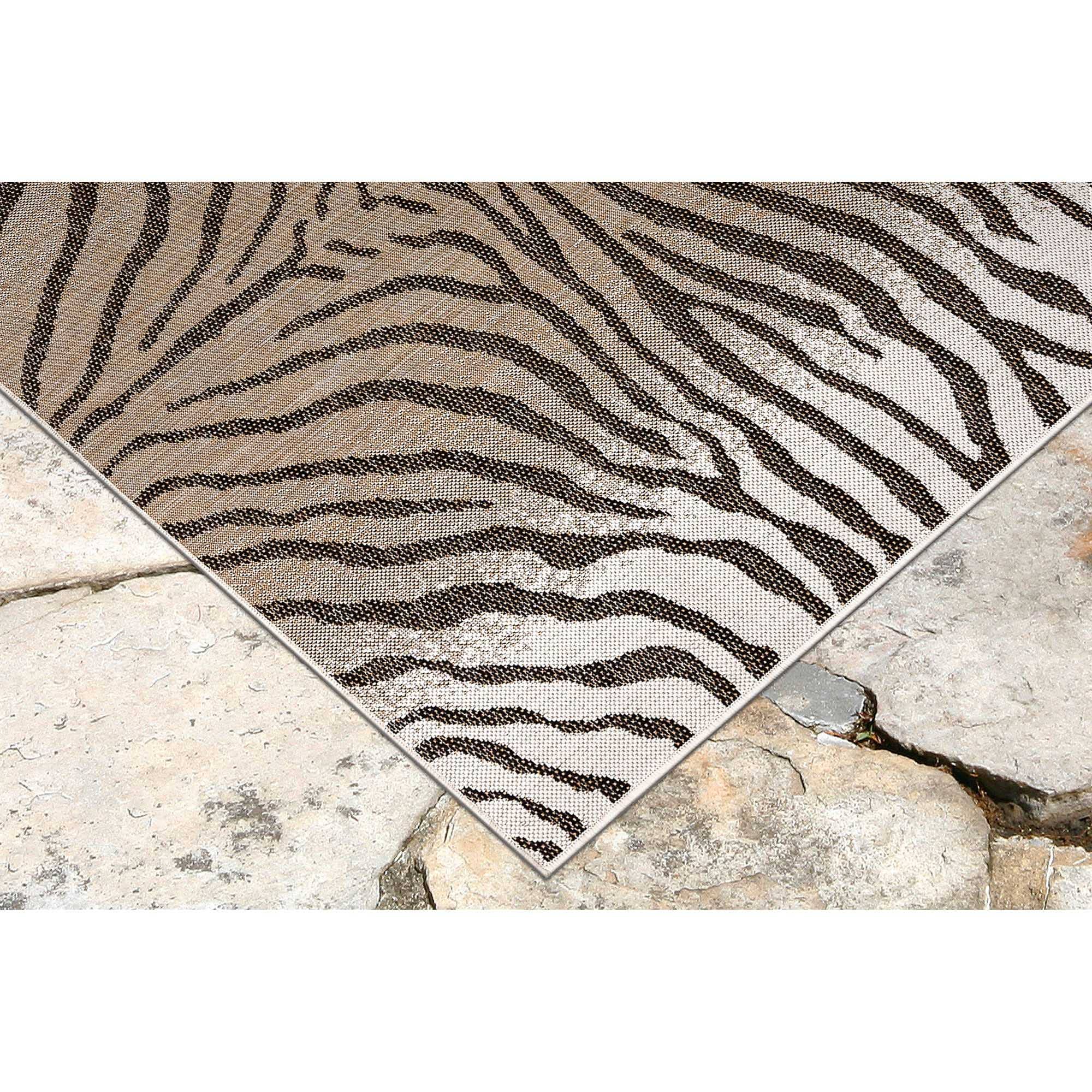 Sand Carmel Zebra Indoor/Outdoor Rug for wholesale on Faire8
