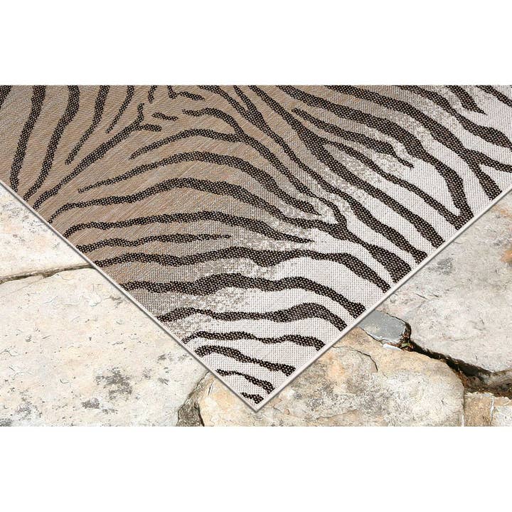 Sand Carmel Zebra Indoor/Outdoor Rug for wholesale on Faire8