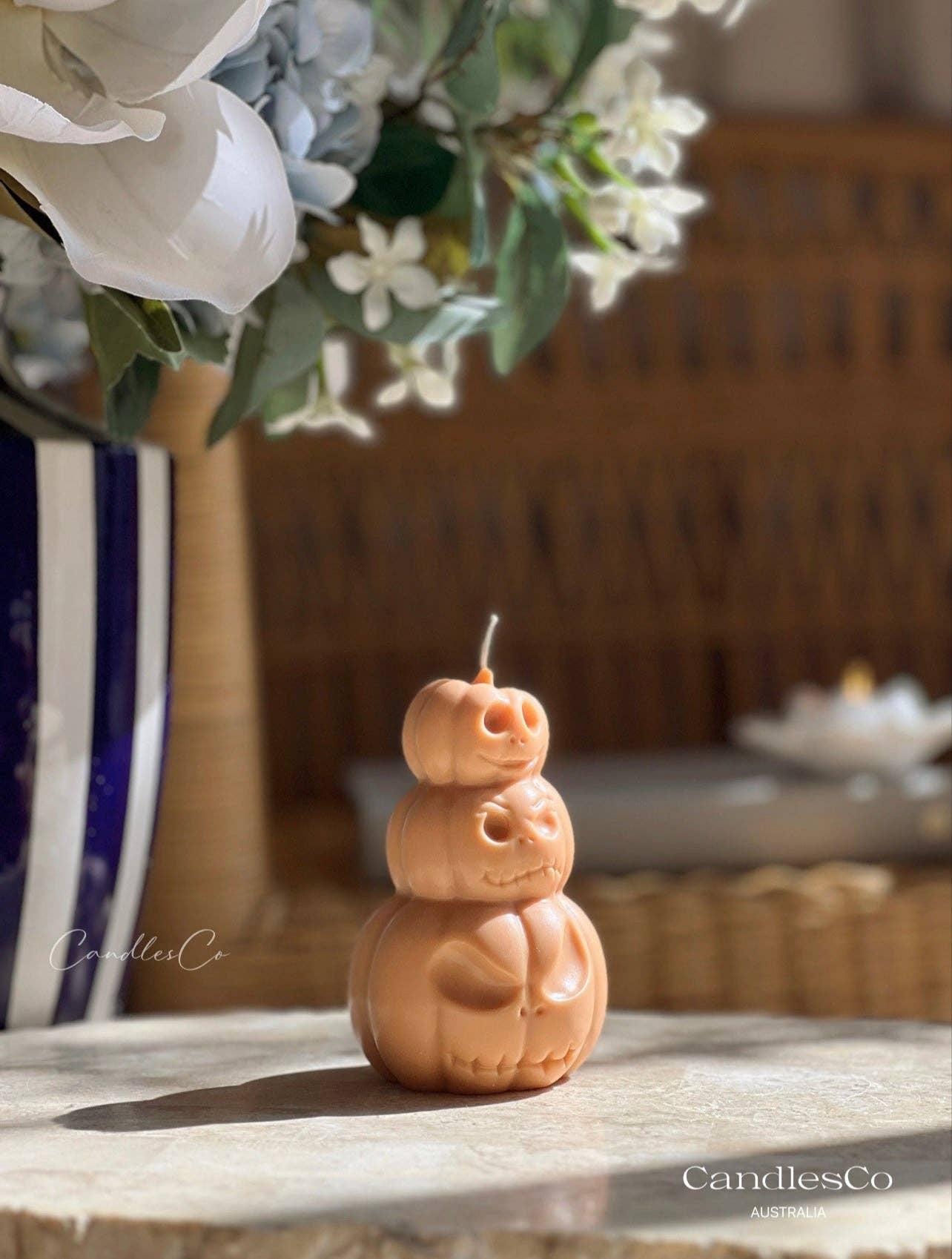 CandlesCo Australia - Wholesale Novelty candle - Stacked Pumpkins Soy Wax Candle1