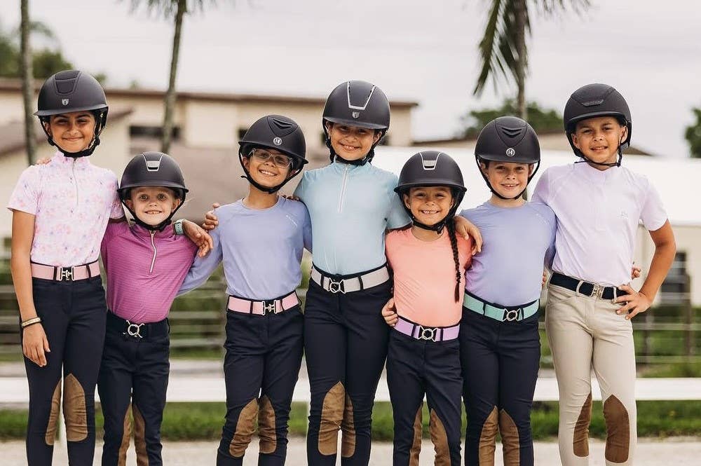 Heads Up Apparel - Wholesale Belt - Women's - 1.5 inch Navy Shimmer Elastic Equestrian Belt 7