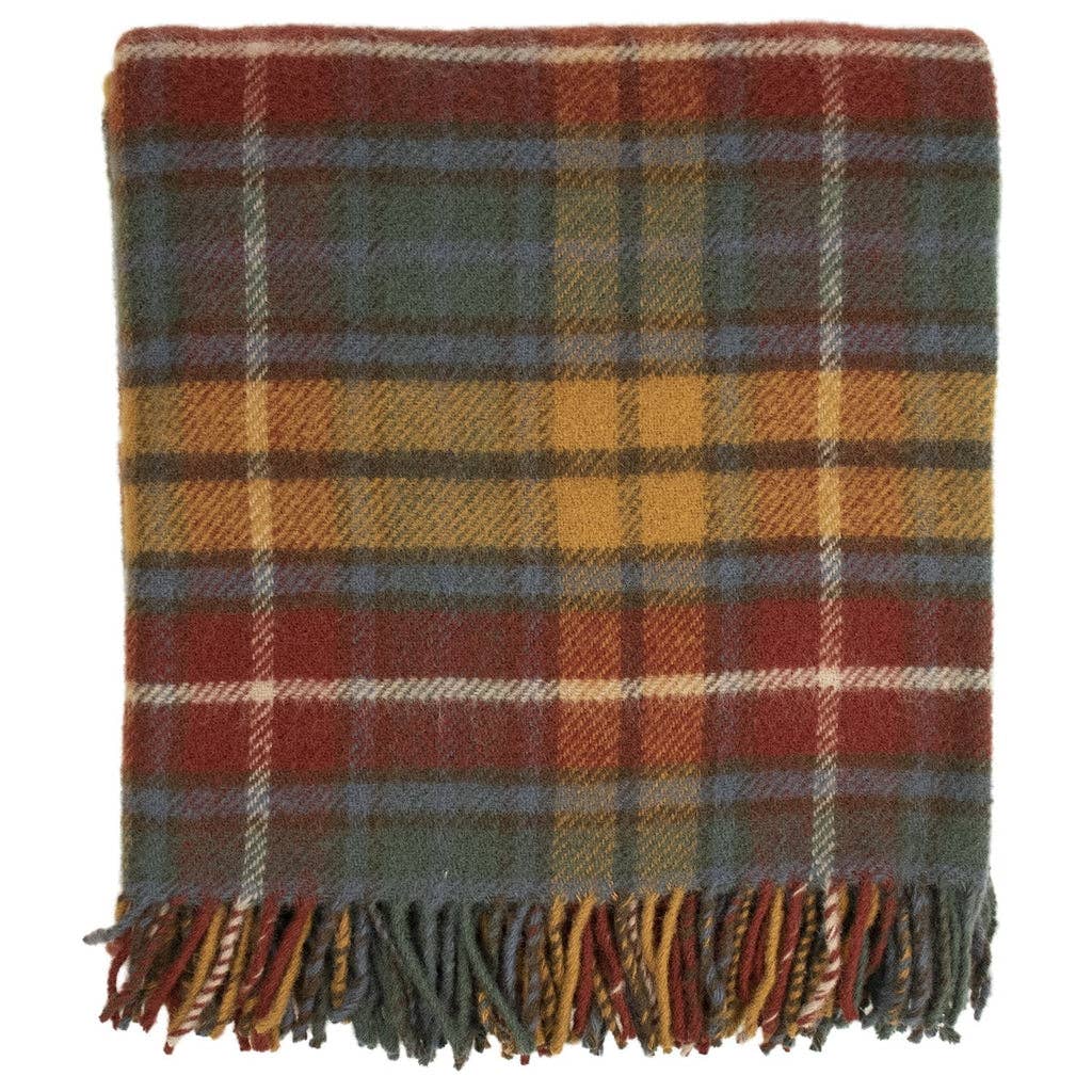 Prince of Scots - Wholesale Throw Blanket - Highland Tweeds Wool Fluffy Throw ~ Antique Buchanan ~3
