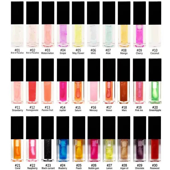 Deegoddesswholesale – Engroshandel Lipgloss – 50 stk. Privat Label Farveskiftende & Fugtgivende Læbeplumpende Olie6
