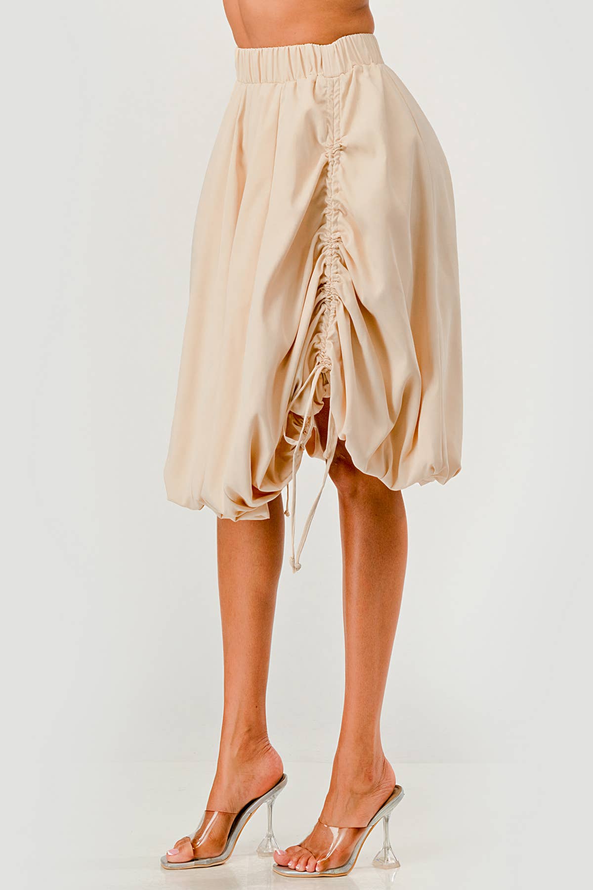 Namatt Design - Venta al por mayor Falda - Mujer - Falda midi burbuja ajustable con cordón lateral regular6