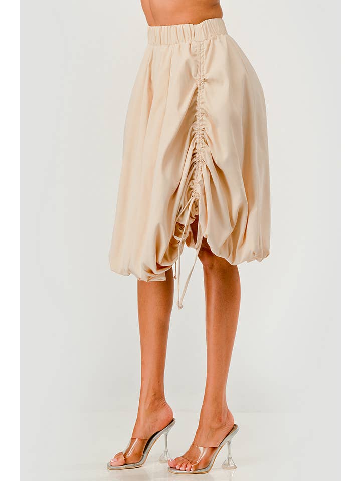 Namatt Design - Venta al por mayor Falda - Mujer - Falda midi burbuja ajustable con cordón lateral regular6