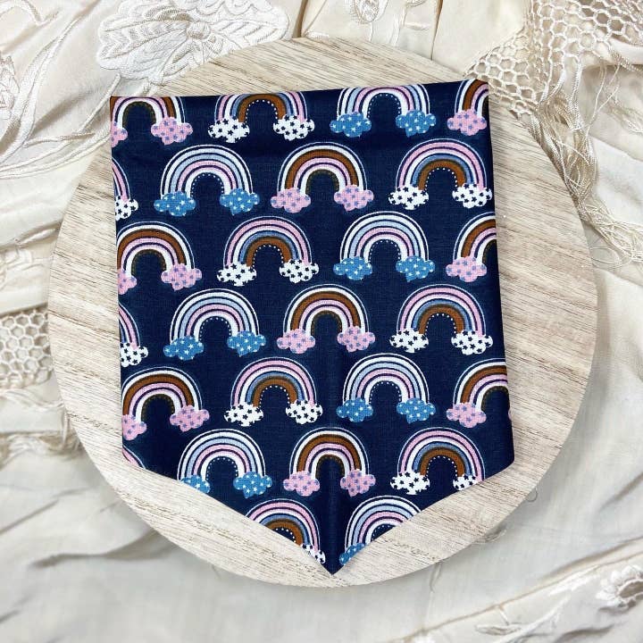 doggish - Vendita all'ingrosso Bandana - Cani - Bandana per cani Boho Rainbows, accessorio per animali domestici blu fatto a mano3
