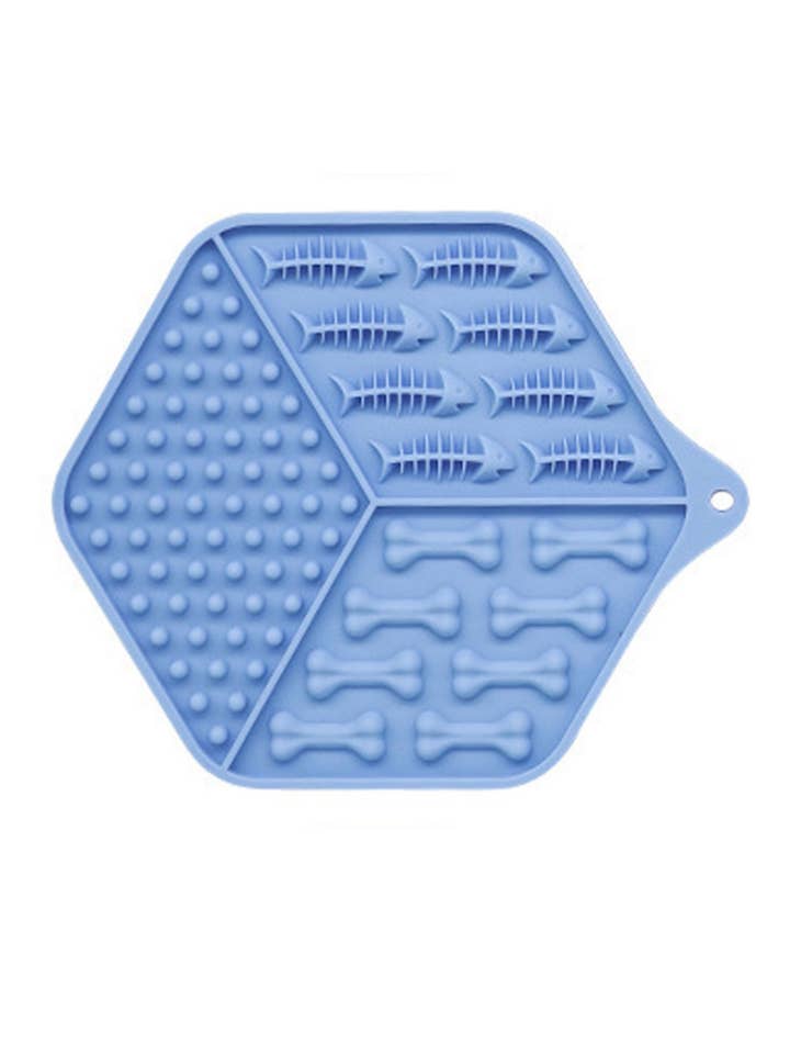 Reusable Blue Lick Mat Set for wholesale by Studio Tails