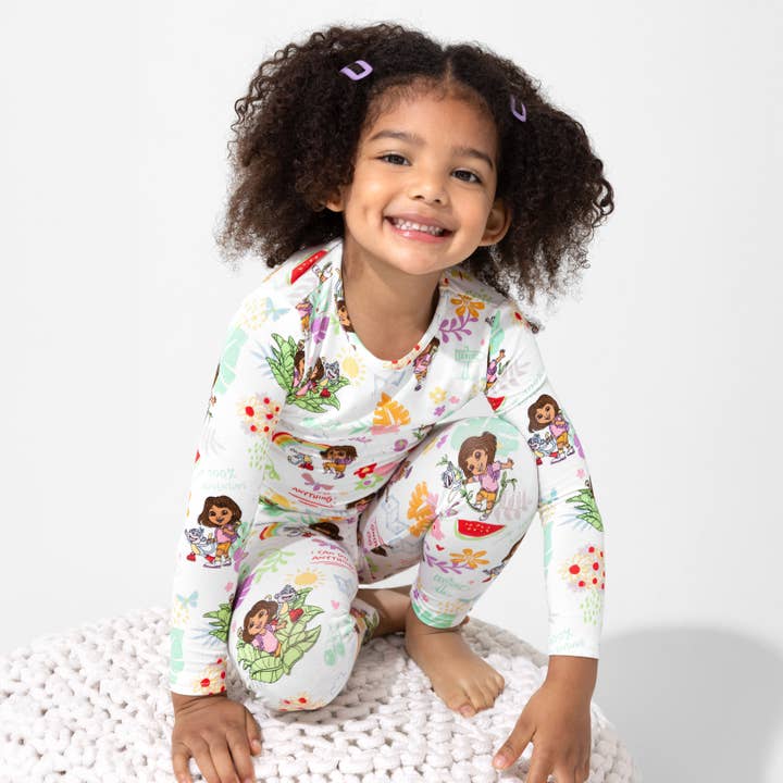 Bellabu Bear – Conjunto de pijama - Crianças por atacado – Dora: Sonhos Tropicais Pijamas de Criança em Bambu5