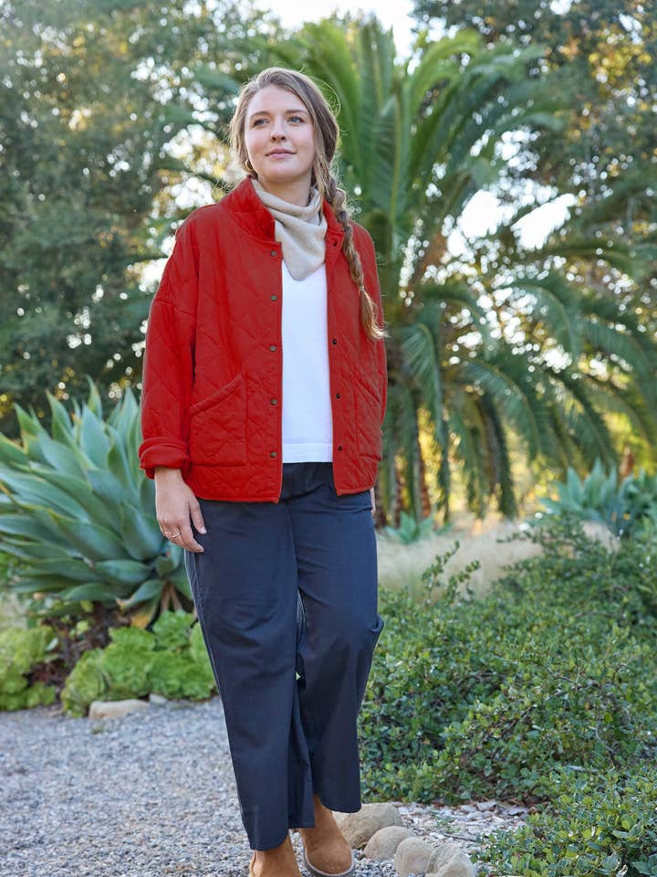 Chaqueta Acolchada de Campo - Rojo Cereza para venta al por mayor de and for Good
