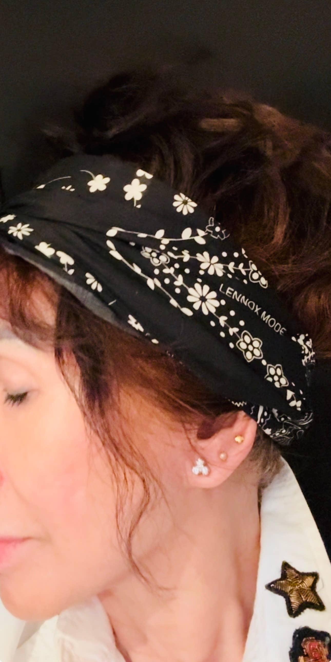 Malibu & Beyond Co /LENNOX MODE - Wholesale Bandana - Women's - Iconic classic Rock & Roll Paisley Bandana in Diamond shape!4