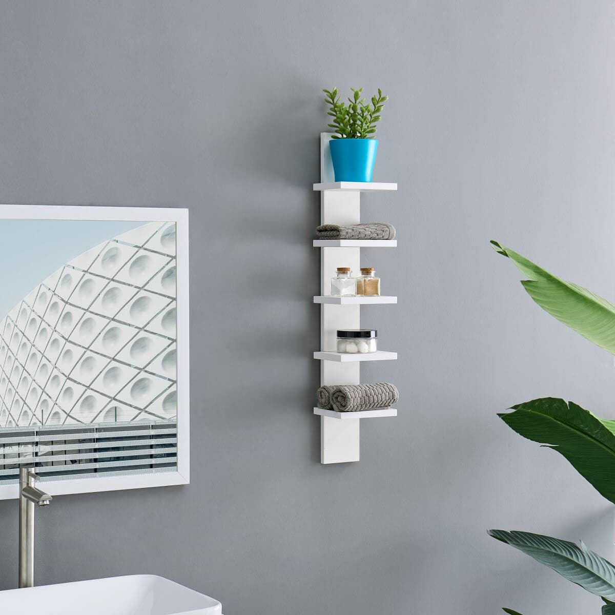 Danya B - Wholesale Wall Mounted Shelf - Utility Column 5.5" x 6" x 30" Spine Wall Shelves11