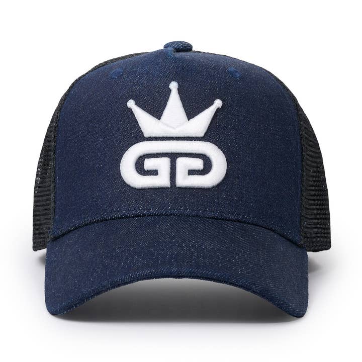 GGT Pacific Blue Denim Mesh Snapback for wholesale by God Given Talent