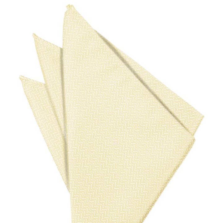 Cardi International - Wholesale Pocket Square - Men's - Sand Herringbone Pocket Square0