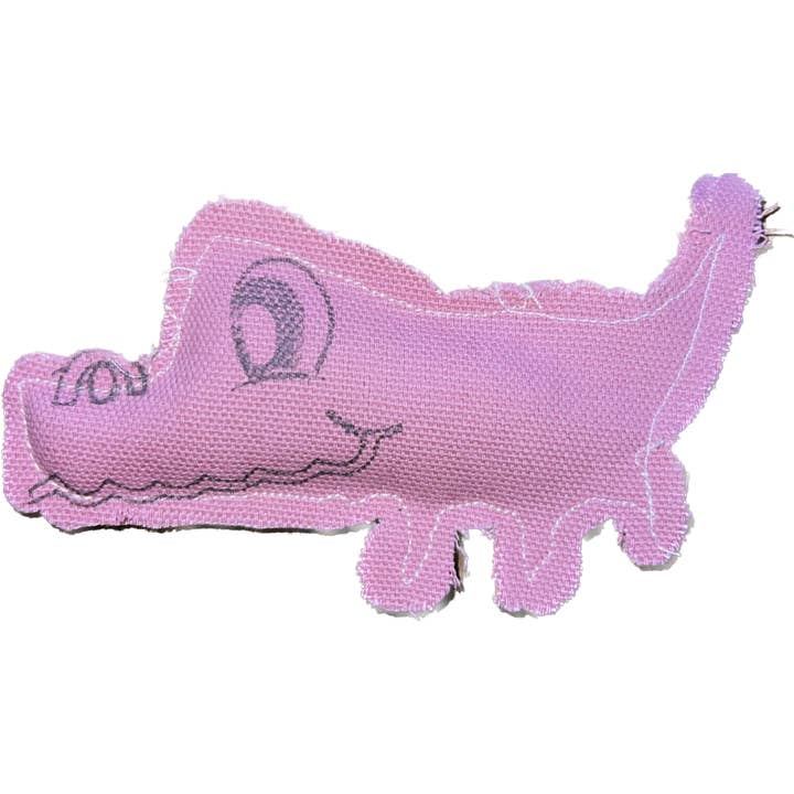 Pink Alligator CATNIP toy for wholesale by Pet Souvenirs