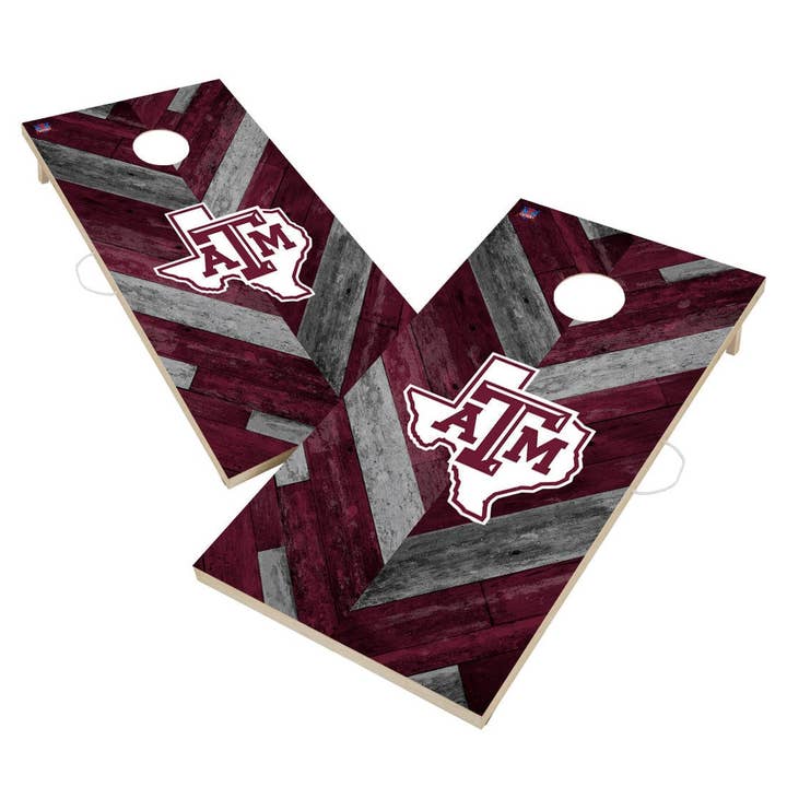 Texas A&M University Aggies Cornhole Board Set - for wholesale by Skip's Garage