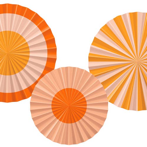Deco Fan Set - Pretty Peachy - 3 pieces for wholesale by Folat BV