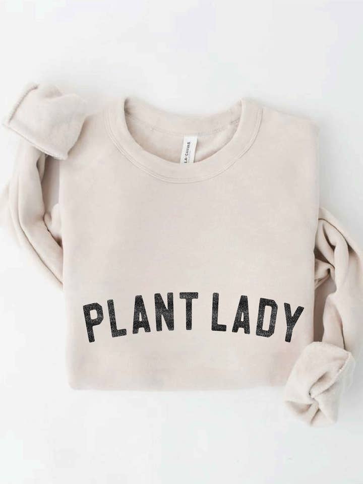 Moletom gráfico PLANT LADY por atacado de OAT COLLECTIVE