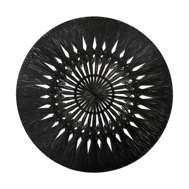 Wish Round Placemat in Black, Set of 4 for wholesale by JO & PA