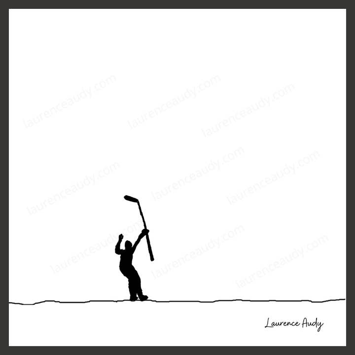 Display minimalist drawing Hockey 03 for wholesale by LAURENCE AUDY CROQUIS