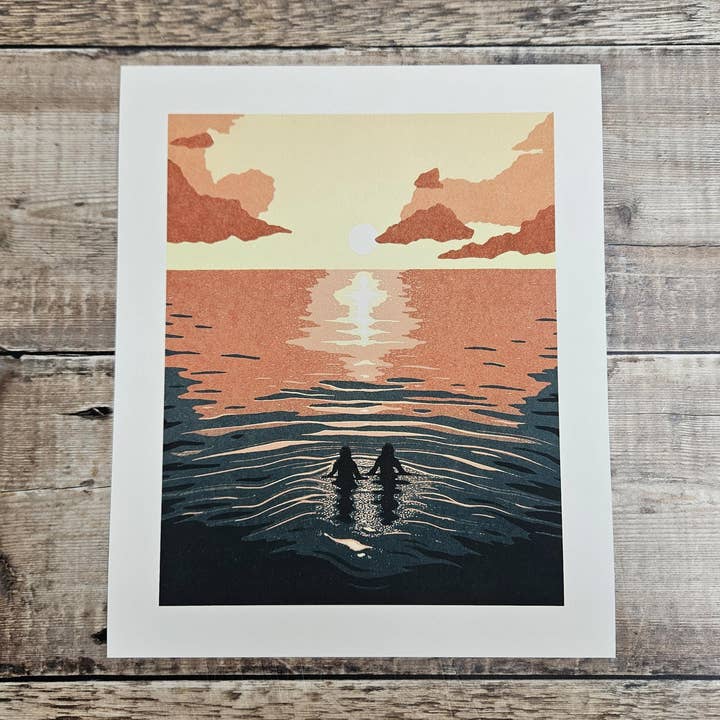 Into The Sun - Archival Quality Giclée Print for wholesale by Flotsam Prints