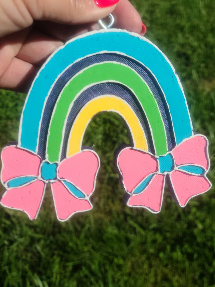 Rainbow with bows Car Freshie Preorder for wholesale by Country Scents Freshies