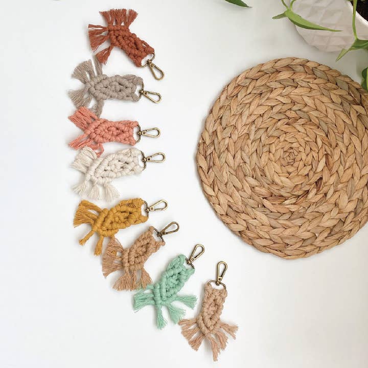 Boho Macrame Keychains for wholesale by Hello Soulshine