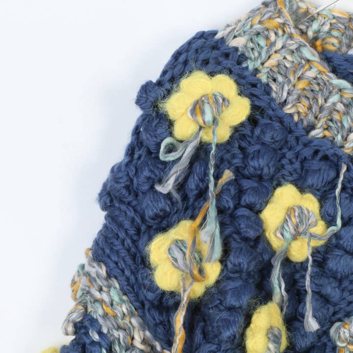 Productseeker – wholesale Jacket – Women's – JK256 Colorblock Hand-Knitted Floral Tassel Cardigan Sweater5