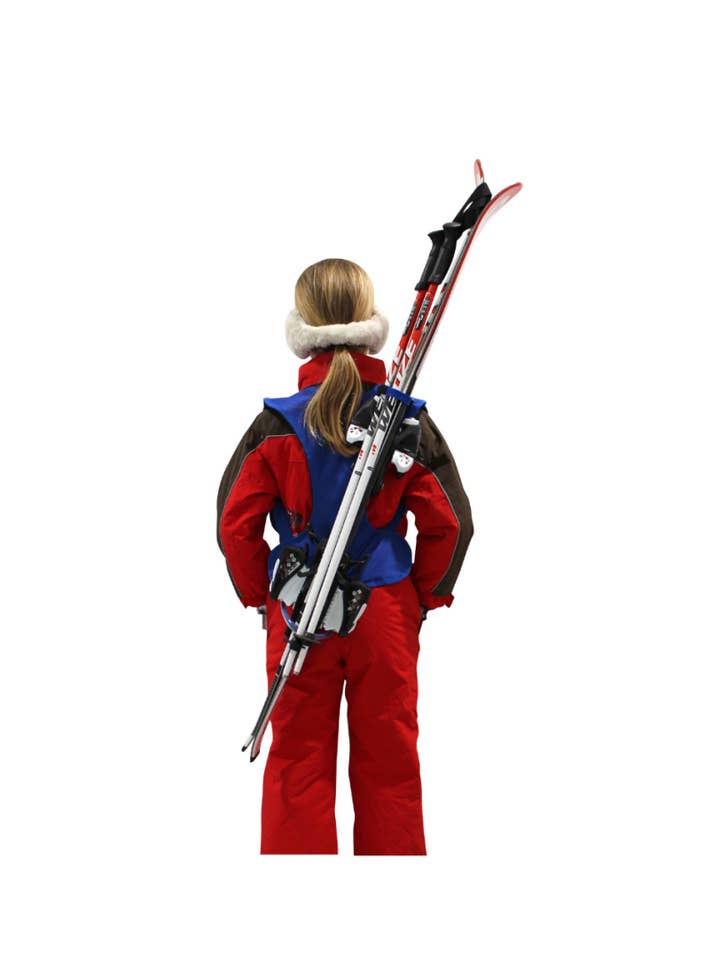 Child Skiback - Ski Carrier for Child - Blue for wholesale by Wantalis Sport