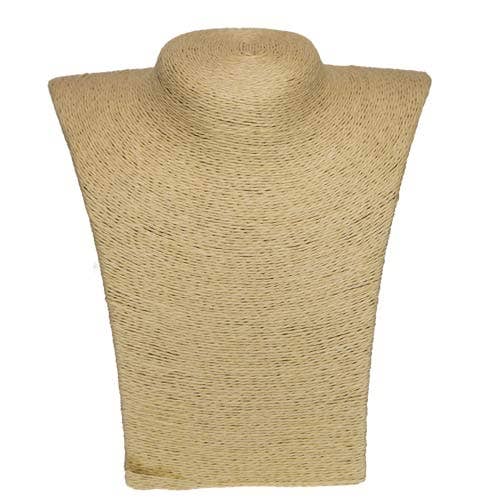 Small jewelry bust, sisal, natural for wholesale by EHAWA