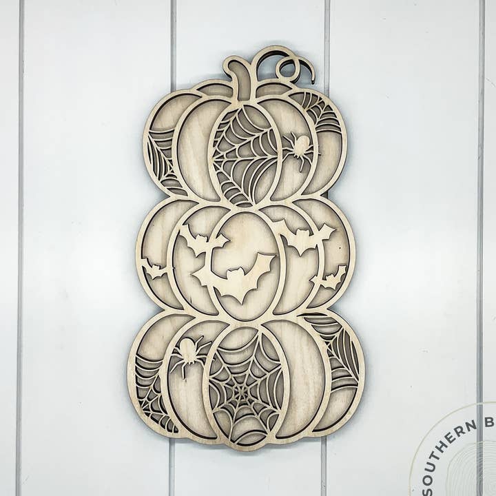 Pumpa Trio 3D Blank (Fladdermöss och spindlar) för wholesale av Southern Birch Company