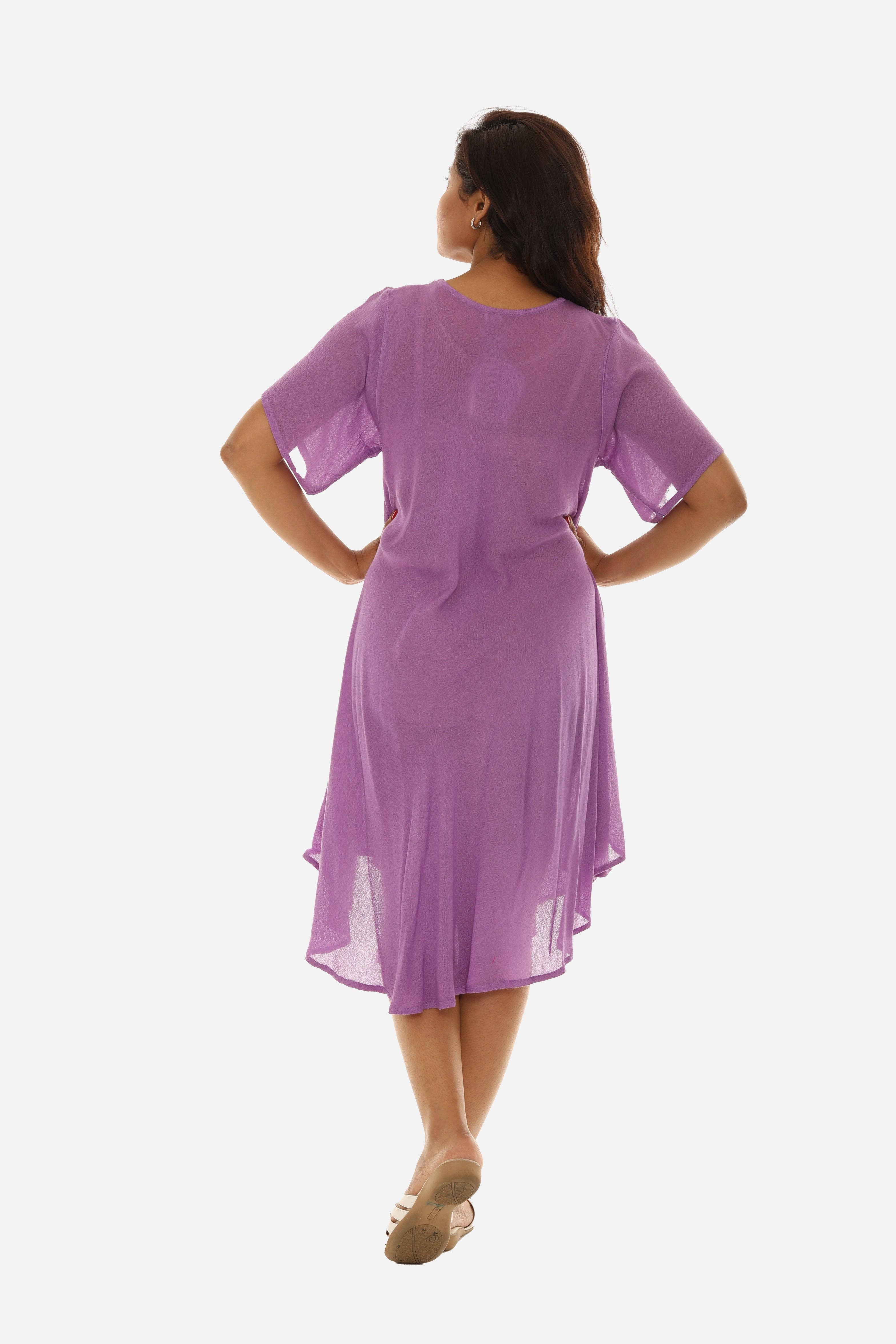 Shoreline Wear. INC - Wholesale Dress - Women's - Rayon Leaf Print Tie Dye Dress1