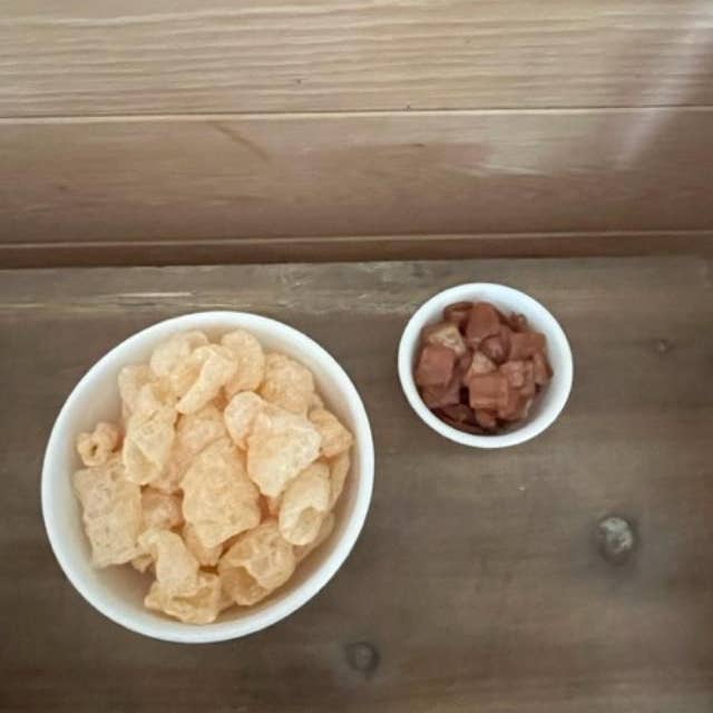 Fairhope Favorites, Inc. – Snacks tufados por atacado – Porky Poppers - Cascas de Porco Microondas4