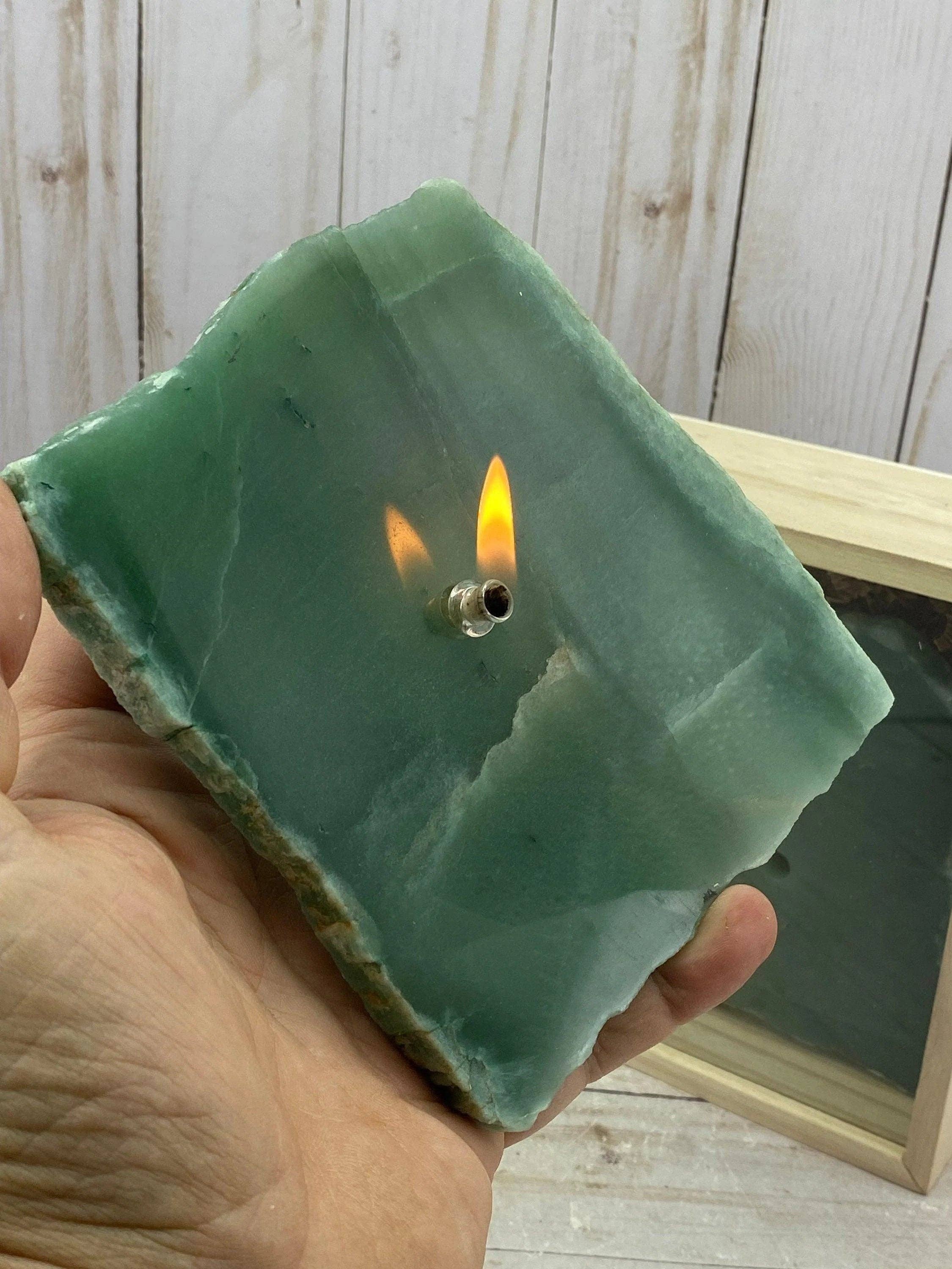 Roccia Roba - Wholesale Novelty Candle - ROCK CANDLE KIT - green quartz3