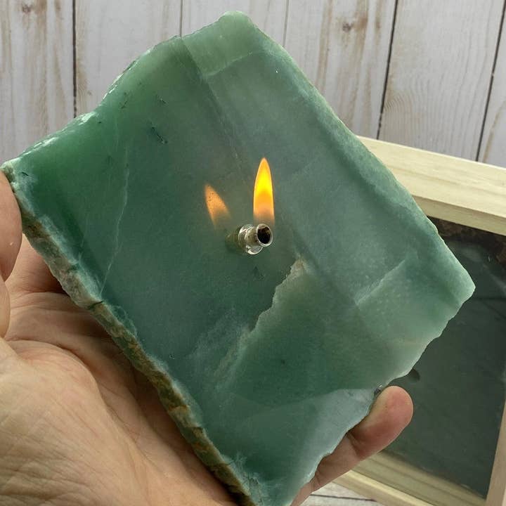 Roccia Roba - Wholesale Novelty Candle - ROCK CANDLE KIT - green quartz3