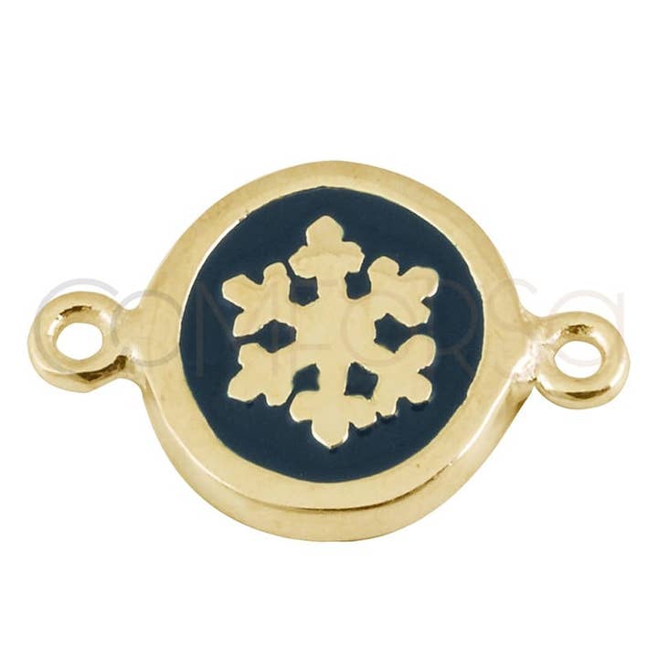 Intercalaire Flocon De Neige Emaillé 10Mm En Argent 925 pour la vente par COM FORSA SL