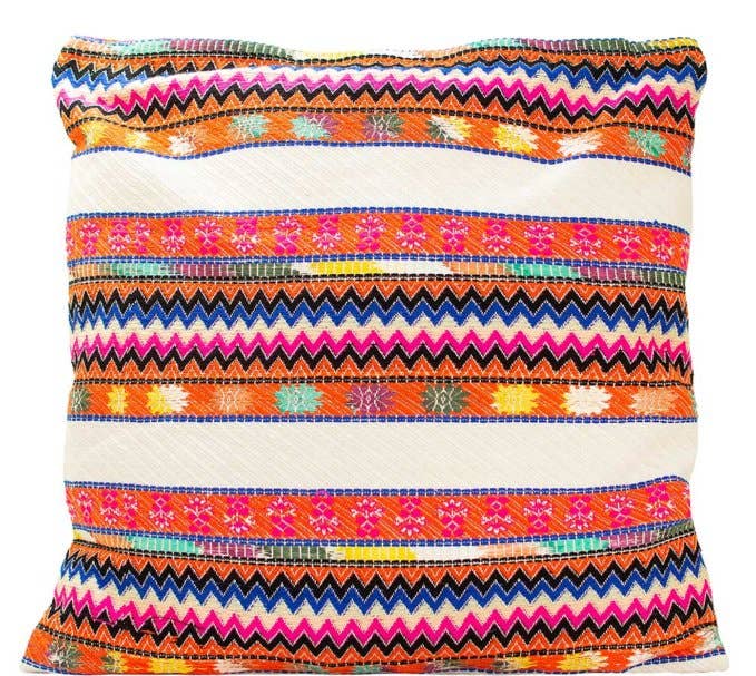 Vintage Addiction - Wholesale Throw Pillow Cover - Pink / Orange and Blue Jacquard Pillow Cover2