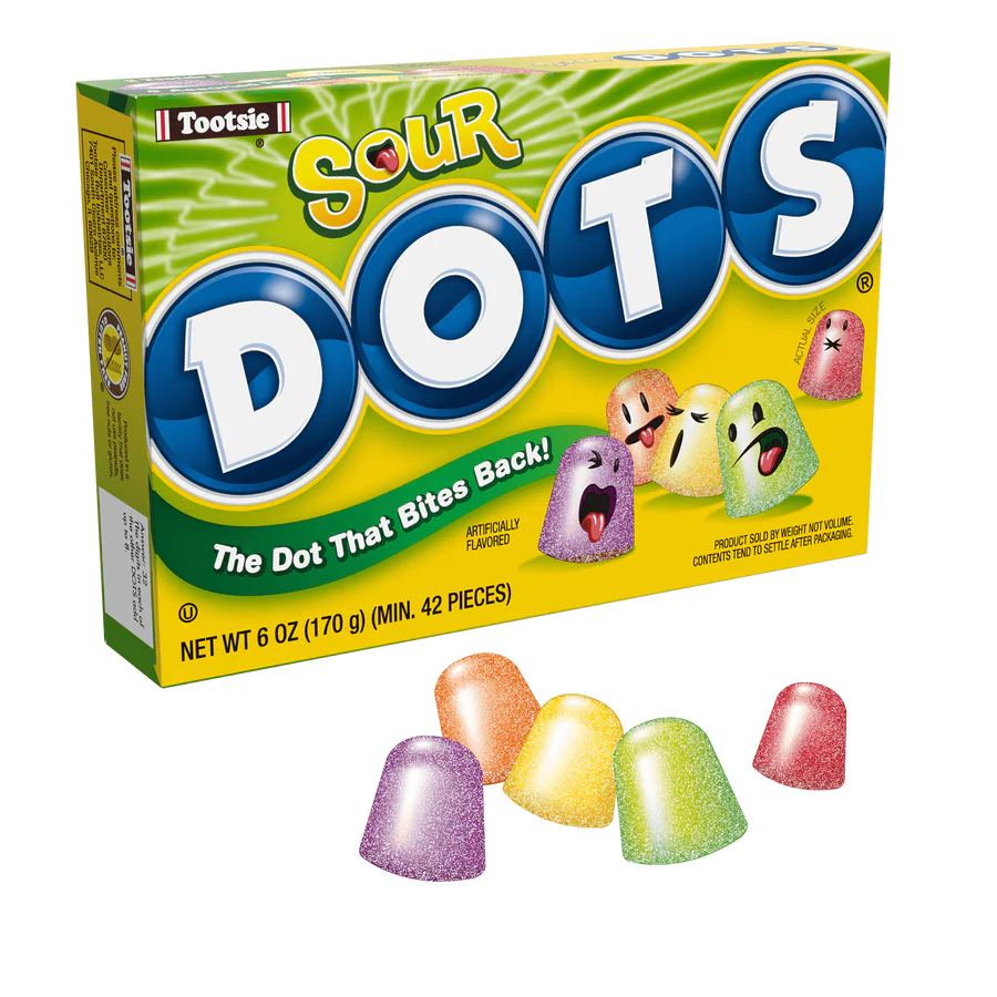 Royal Wholesale - Wholesale Hard Candy - Tootsie Sour Dots 7.5oz Theater Box 12ct0