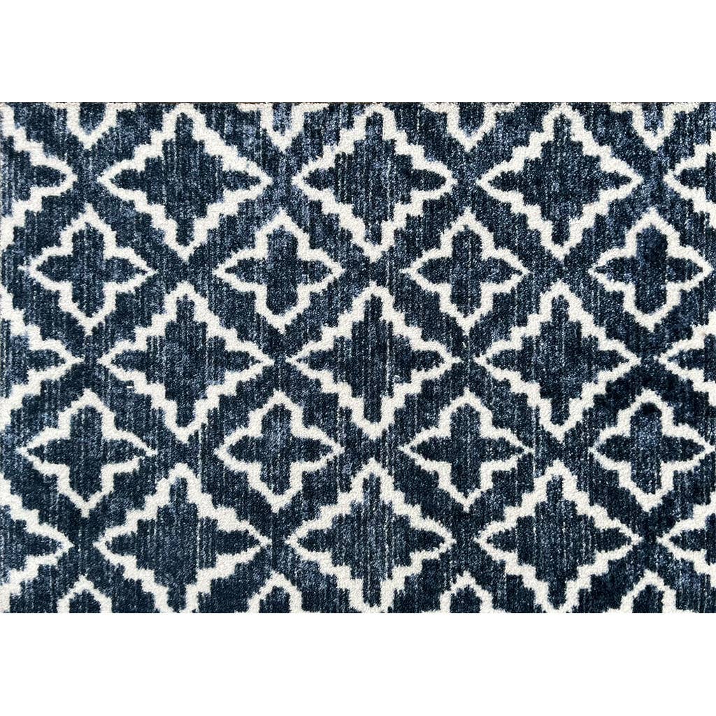 HomeRoots - Wholesale Area Rug - 2' X 3' Navy Blue Moroccan Machine Tufted Area Rug0