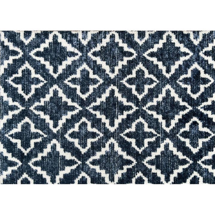 HomeRoots - Wholesale Area Rug - 2' X 3' Navy Blue Moroccan Machine Tufted Area Rug