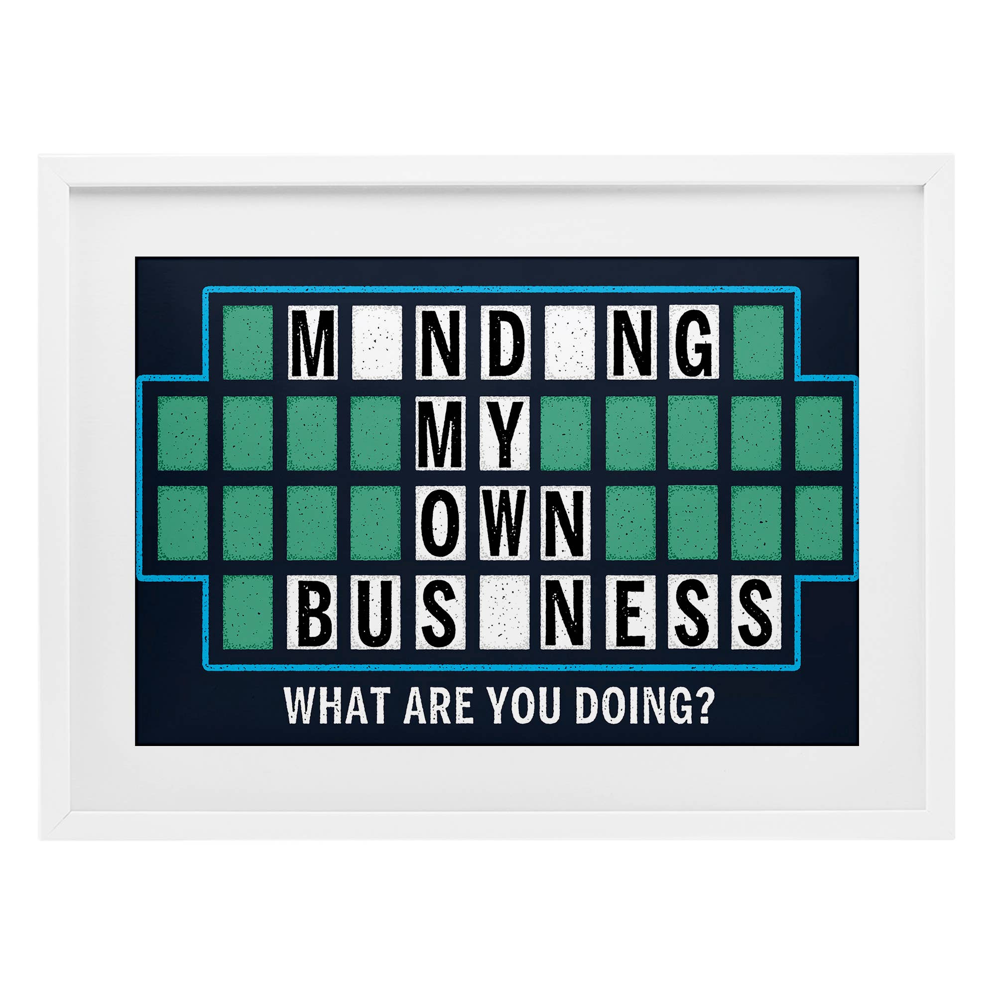 Stupell Industries - Wholesale Wall Sign - Minding My Own Business Game - Print Under Glass Wall Art13