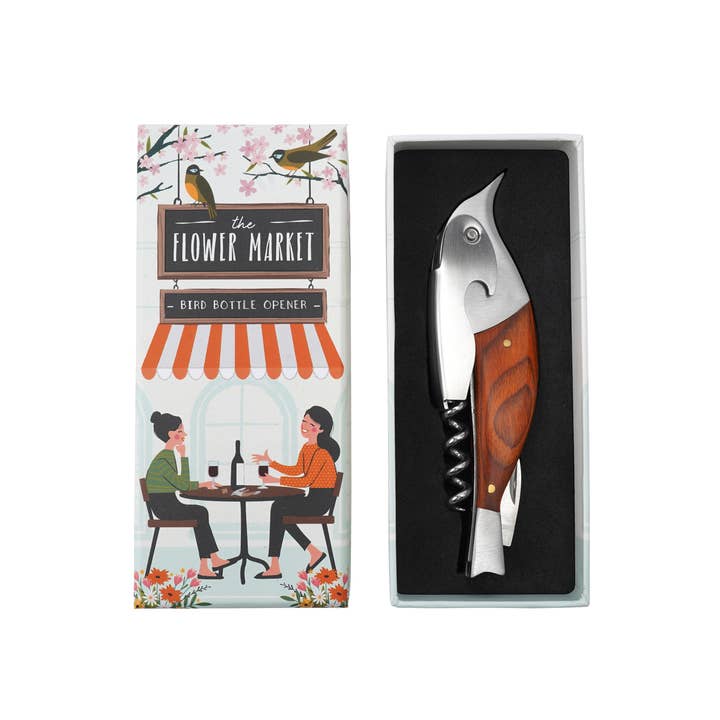CGB Giftware - Wholesale Bottle/Wine Opener - The Flower Market Bird Bottle Opener