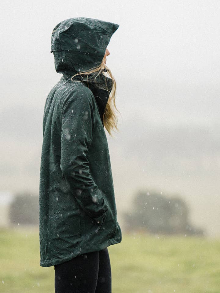 Elements Waterproof Recycled Raincoat - Eucalyptus for wholesale by Amble