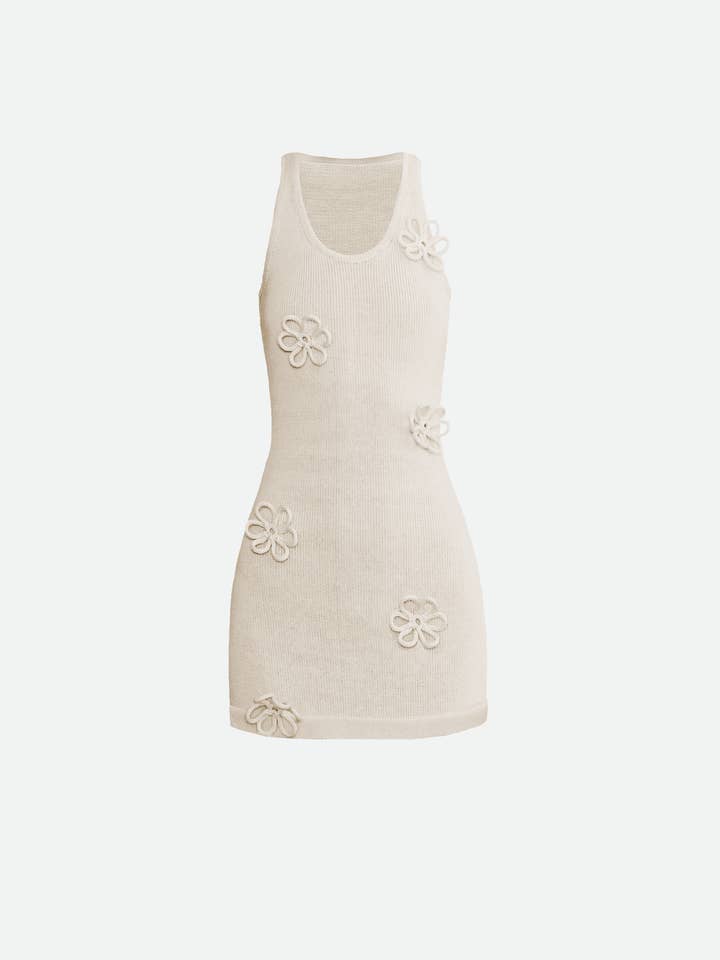 Flower mini scoop neck dress for wholesale by Studio Selles