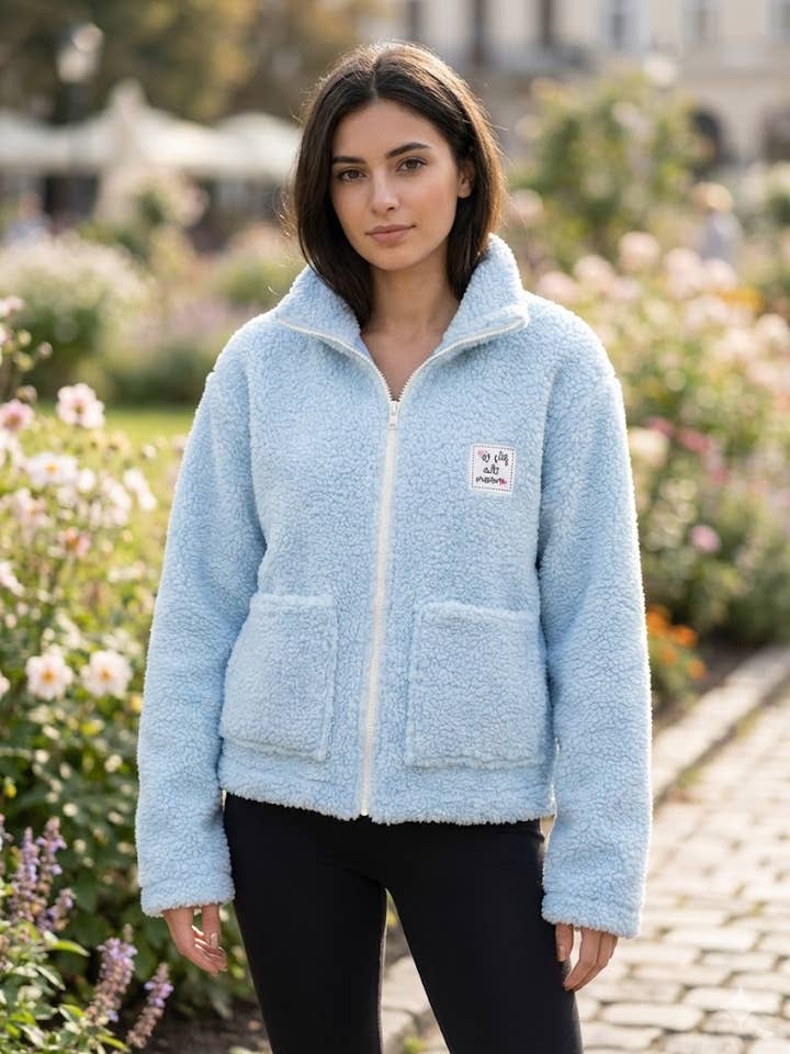 Plysjakke med lynlås for engroshandel hos VICTORIA&ISAAC