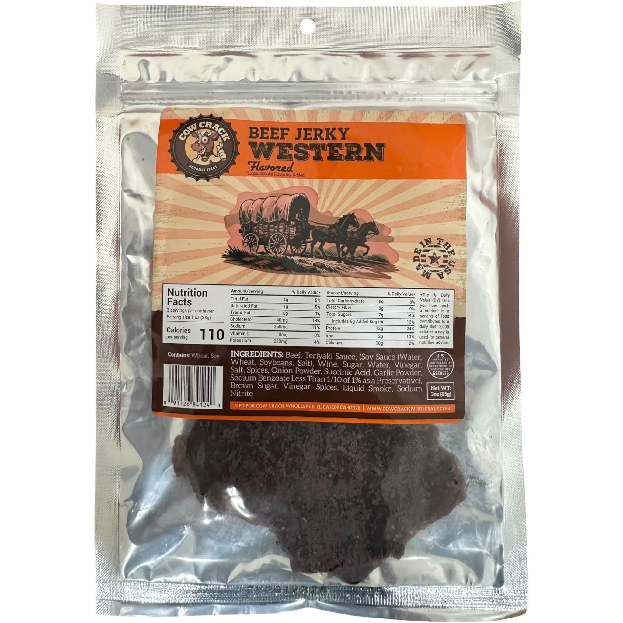 Cow Crack Wholesale - Vente Viande séchée - Cow Crack Western Beef Jerky 85 g0