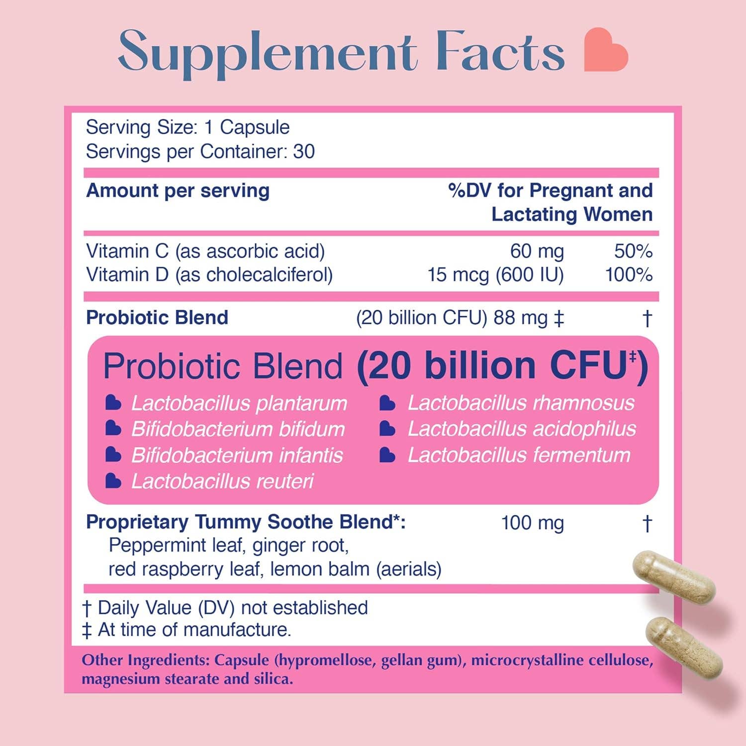 LoveBug Probiotics - Vente Compléments prénataux - Probiotique prénatal - Formule du ventre6